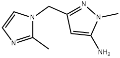 1-methyl-3-[(2-methyl-1H-imidazol-1-yl)methyl]-1H-pyrazol-5-amine Structure