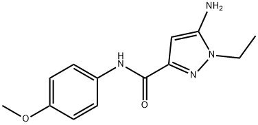 5-amino-1-ethyl-N-(4-methoxyphenyl)-1H-pyrazole-3-carboxamide Structure