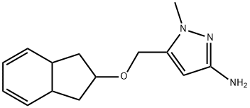 1-methyl-5-[(2,3,3a,7a-tetrahydro-1H-inden-2-yloxy)methyl]-1H-pyrazol-3-amine 구조식 이미지