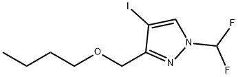 3-(butoxymethyl)-1-(difluoromethyl)-4-iodo-1H-pyrazole Structure