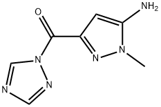 1-methyl-3-(1H-1,2,4-triazol-1-ylcarbonyl)-1H-pyrazol-5-amine Structure