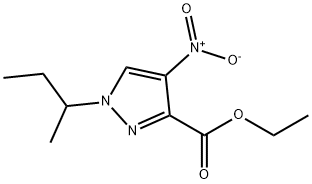 ethyl 1-sec-butyl-4-nitro-1H-pyrazole-3-carboxylate Structure