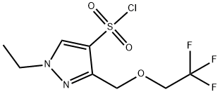 1-ethyl-3-[(2,2,2-trifluoroethoxy)methyl]-1H-pyrazole-4-sulfonyl chloride Structure