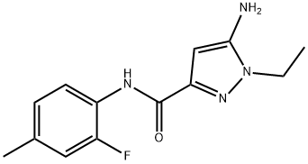 5-amino-1-ethyl-N-(2-fluoro-4-methylphenyl)-1H-pyrazole-3-carboxamide Structure