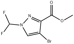 methyl 4-bromo-1-(difluoromethyl)-1H-pyrazole-3-carboxylate Structure