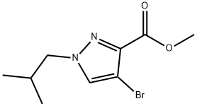 methyl 4-bromo-1-isobutyl-1H-pyrazole-3-carboxylate Structure