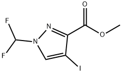 methyl 1-(difluoromethyl)-4-iodo-1H-pyrazole-3-carboxylate Structure