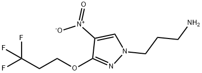 3-[4-nitro-3-(3,3,3-trifluoropropoxy)-1H-pyrazol-1-yl]propan-1-amine Structure