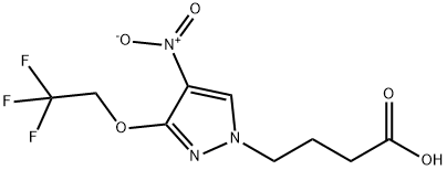 4-[4-nitro-3-(2,2,2-trifluoroethoxy)-1H-pyrazol-1-yl]butanoic acid Structure