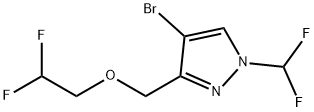 4-bromo-3-[(2,2-difluoroethoxy)methyl]-1-(difluoromethyl)-1H-pyrazole Structure