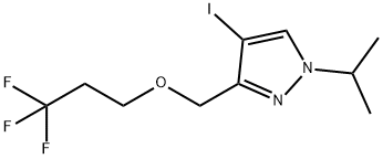 4-iodo-1-isopropyl-3-[(3,3,3-trifluoropropoxy)methyl]-1H-pyrazole Structure