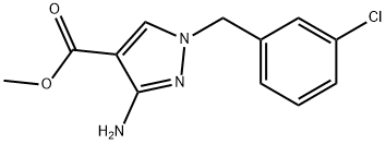 methyl 3-amino-1-(3-chlorobenzyl)-1H-pyrazole-4-carboxylate Structure