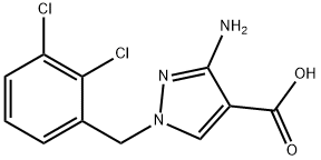 3-amino-1-(2,3-dichlorobenzyl)-1H-pyrazole-4-carboxylic acid Structure