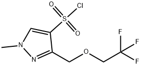 1-methyl-3-[(2,2,2-trifluoroethoxy)methyl]-1H-pyrazole-4-sulfonyl chloride Structure