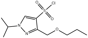 1-isopropyl-3-(propoxymethyl)-1H-pyrazole-4-sulfonyl chloride Structure