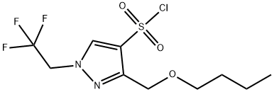 3-(butoxymethyl)-1-(2,2,2-trifluoroethyl)-1H-pyrazole-4-sulfonyl chloride Structure