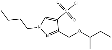 3-(sec-butoxymethyl)-1-butyl-1H-pyrazole-4-sulfonyl chloride Structure