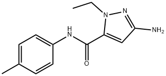 3-amino-1-ethyl-N-(4-methylphenyl)-1H-pyrazole-5-carboxamide Structure