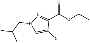 ethyl 4-chloro-1-isobutyl-1H-pyrazole-3-carboxylate 구조식 이미지