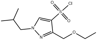 3-(ethoxymethyl)-1-isobutyl-1H-pyrazole-4-sulfonyl chloride Structure