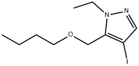 5-(butoxymethyl)-1-ethyl-4-iodo-1H-pyrazole Structure