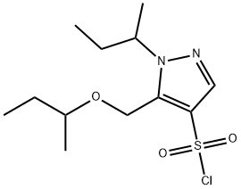 5-(sec-butoxymethyl)-1-sec-butyl-1H-pyrazole-4-sulfonyl chloride Structure