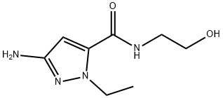 3-amino-1-ethyl-N-(2-hydroxyethyl)-1H-pyrazole-5-carboxamide Structure