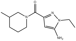 1-ethyl-3-[(3-methylpiperidin-1-yl)carbonyl]-1H-pyrazol-5-amine 구조식 이미지