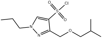 3-(isobutoxymethyl)-1-propyl-1H-pyrazole-4-sulfonyl chloride Structure