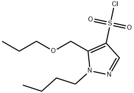 1-butyl-5-(propoxymethyl)-1H-pyrazole-4-sulfonyl chloride Structure