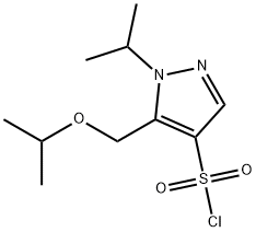 5-(isopropoxymethyl)-1-isopropyl-1H-pyrazole-4-sulfonyl chloride Structure