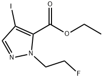 ethyl 1-(2-fluoroethyl)-4-iodo-1H-pyrazole-5-carboxylate Structure