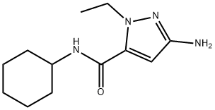 3-amino-N-cyclohexyl-1-ethyl-1H-pyrazole-5-carboxamide Structure