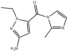 1-ethyl-5-[(2-methyl-1H-imidazol-1-yl)carbonyl]-1H-pyrazol-3-amine Structure