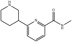 2-Pyridinecarboxamide, N-methyl-6-(3-piperidinyl)- Structure