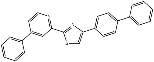 Pyridine, 2-(4-[1,1'-biphenyl]-4-yl-2-thiazolyl)-4-phenyl- Structure