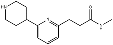 2-Pyridinepropanamide, N-methyl-6-(4-piperidinyl)- Structure