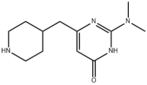 4(3H)-Pyrimidinone, 2-(dimethylamino)-6-(4-piperidinylmethyl)- Structure