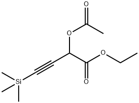 3-Butynoic acid, 2-(acetyloxy)-4-(trimethylsilyl)-, ethyl ester Structure