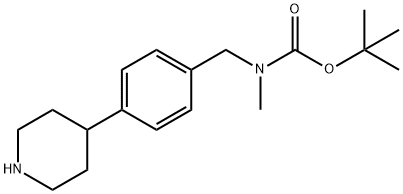 tert-butyl methyl(4-(piperidin-4-yl)benzyl)carbamate 구조식 이미지