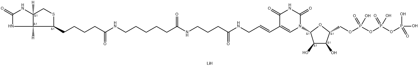 5-(N-[N-Biotinyl-ω-aminocaproyl-γ-aminobutyryl]-3-aminoallyl)uridine 5′-triphosphate Structure