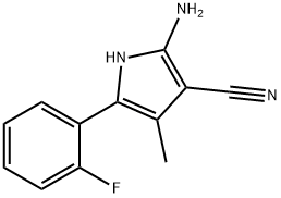 2-amino-5-(2-fluorophenyl)-4-methyl-1H-pyrrole-3-carbonitrile Structure