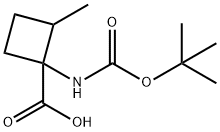 Cyclobutanecarboxylic acid, 1-[[(1,1-dimethylethoxy)carbonyl]amino]-2-methyl- Structure