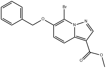 Methyl 6-(benzyloxy)-7-bromopyrazolo[1,5-a]pyridine-3-carboxylate Structure