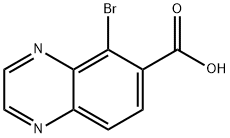 6-Quinoxalinecarboxylic acid, 5-bromo- Structure