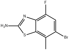 6-bromo-4-fluoro-7-methyl-1,3-benzothiazol-2-amine Structure