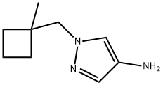 1H-Pyrazol-4-amine, 1-[(1-methylcyclobutyl)methyl]- 구조식 이미지