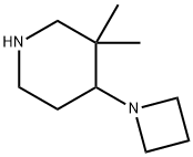 Piperidine, 4-(1-azetidinyl)-3,3-dimethyl- Structure