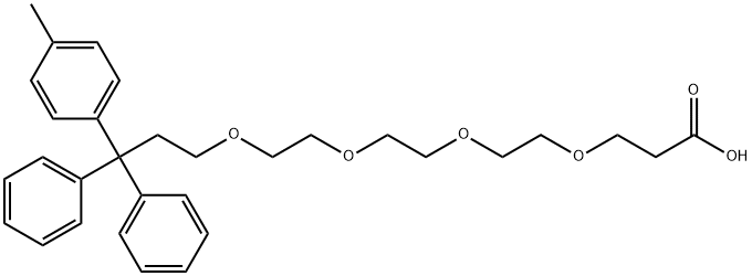 4,7,10,13-Tetraoxahexadecanoic acid, 16-(4-methylphenyl)-16,16-diphenyl- Structure