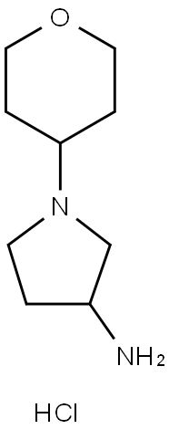 3-Pyrrolidinamine, 1-(tetrahydro-2H-pyran-4-yl)-, hydrochloride (1:2) Structure